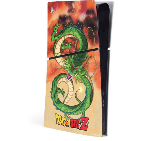 Dragon Ball Z One Wish Shenron PS5 Slim Digital Edition Console Skin